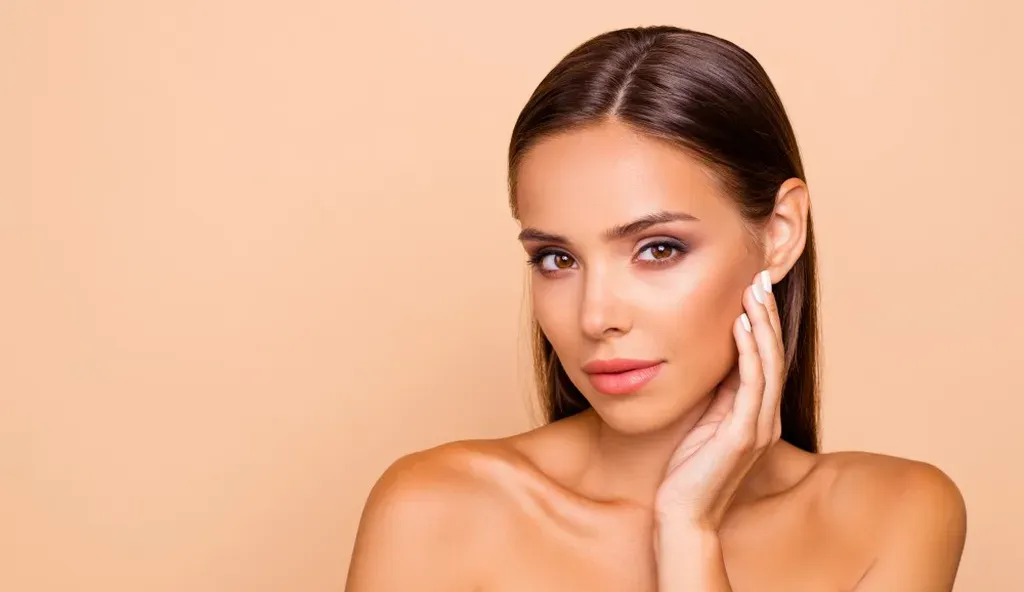 Woman with glowing skin