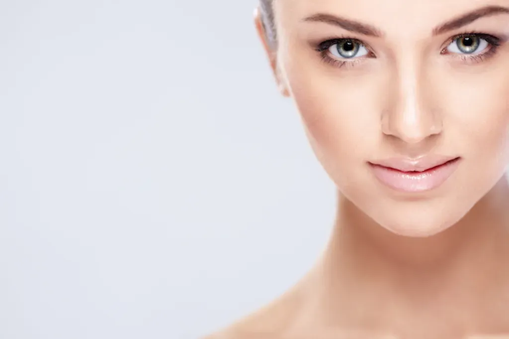 Woman's face with clear skin