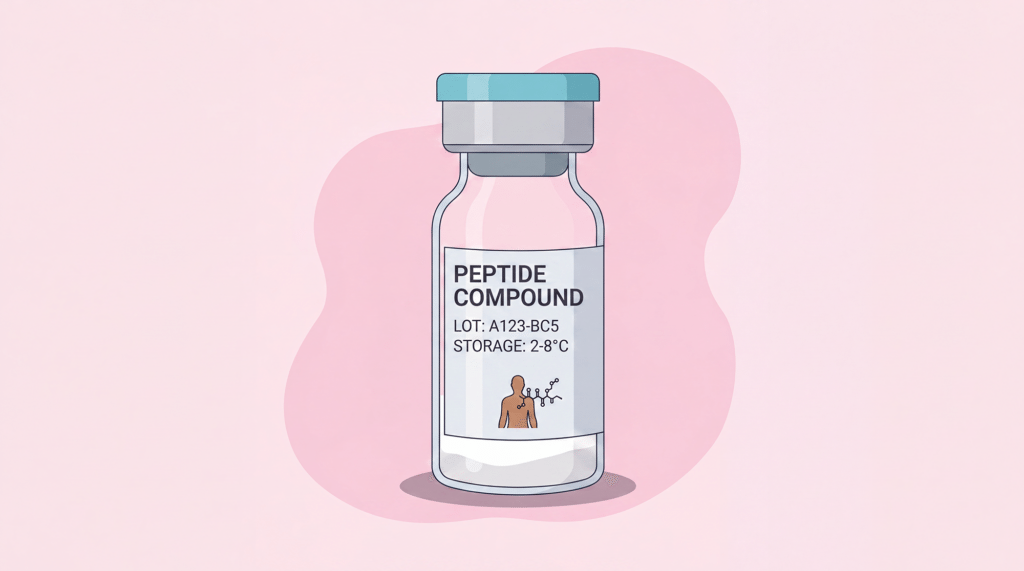 Peptides Peptide compound vial illustration