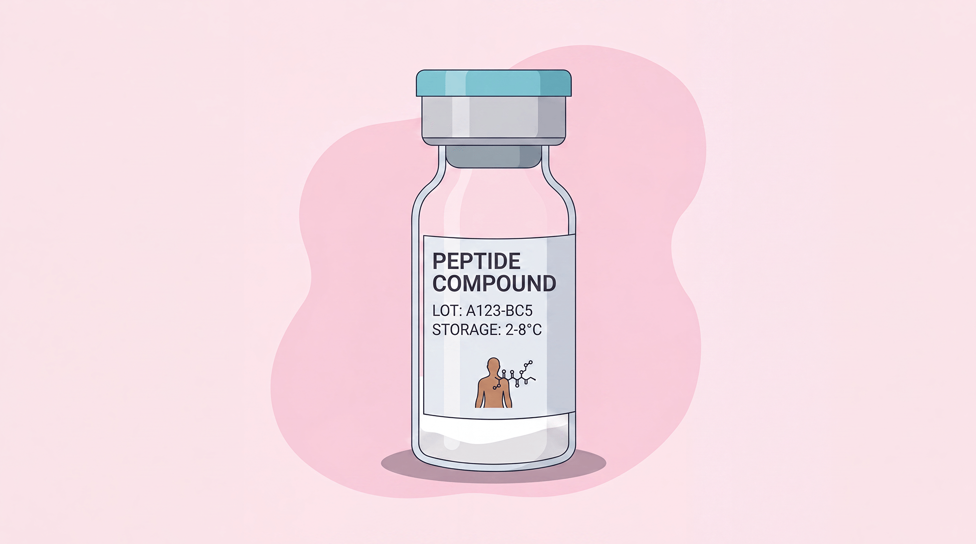Peptides Peptide compound vial illustration